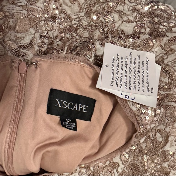 XSCAPE
Midi shimmer Lace Long Sleeve cocktail prom wedding Dress Size 12 - Picture 10 of 14